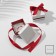 Gift box for earrings/ring "Ribbon", 5 × 5, white-bearded color