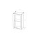Cabinet hinged with 1 window, 40x30x72 cm, wenge, windbreak of sonoma
