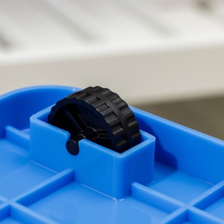 Storage container with a “machine lid”, 35 l, 51 × 31 × 28 cm, on wheels, dark blue color-5