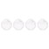 Clippasafe protective castle from turning on the plate firewood (4 pcs.), Transparent