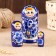 Nesting doll 3 puppet "Zoya" 11 cm, manual painting