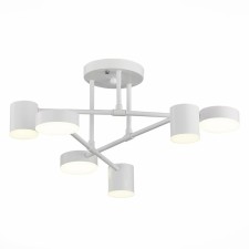 Ceiling EVOLUCE lamp. Sle201052-06. Nobel. 6x7 W, LED, 4000K, 3024 LM, 57x57x25 cm, white color