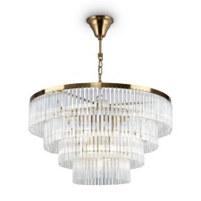 Suspension lamp Maytoni Mod093PL-13BS, 13HE14, 40W, 59x59x131 cm, brass color