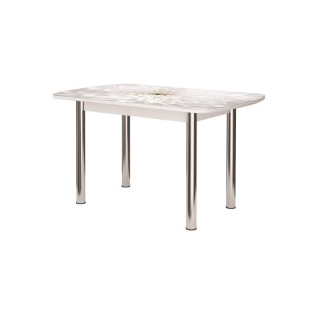 Boston table 900x600x745 Glass with photo printing Florence White/Chrome-1