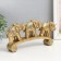 Polystone souvenir "Three gold elephants on the arc - Circus Popon" 15.5x5x28 cm