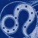 Terry Ethel towel "Zodiac Signs: Leo" Blue, 67x130 cm, 100% cotton, 420g/m2