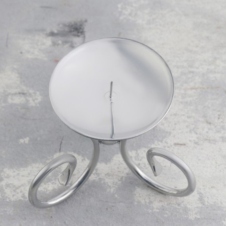 Summary "Vesel N" metal per candle, 9.5x7.6 cm, chrome-2