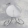 Summary "Vesel N" metal per candle, 9.5x7.6 cm, chrome