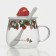 Glass mug with a ceramic lid and a spoon "Berry", 500 ml