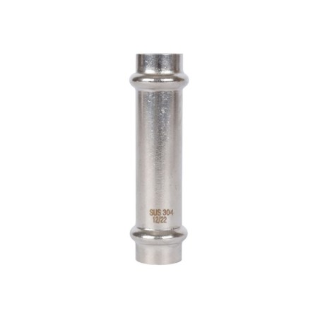 Equal coupling Rommer RSS-0017-000018, D = 18 mm, press, stainless steel