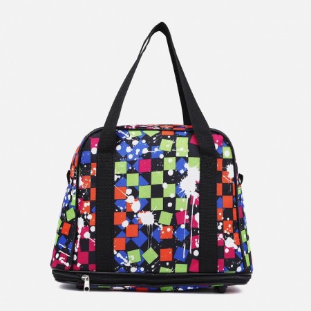 Lightning bag, external pocket, with an increase, black color/multi -colored-1