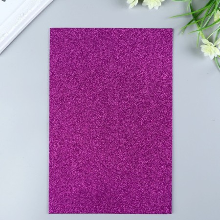 Foamiran glitter Magic 4 Hobby 2 mm cent. Lilac, 20x30 cm