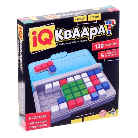 Board game "IQ Square", 1 player, 7+-4
