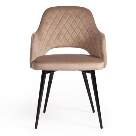 Valkyria Mod chair. 711 fabric/metal, 55x55x80cm, beige 5/black-4