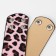 Bracelet Skin "Safari" Leopard, wide, black pink color, 23.5 cm