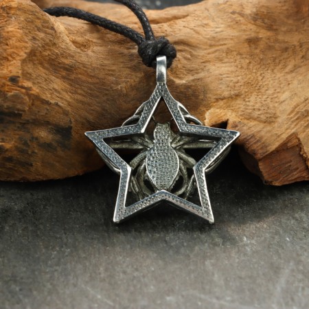 Protective amulet "Spider", 40x40mm, metal-2