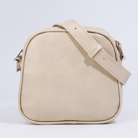 Cross-Bodi Bag on a zipper, beige color