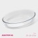 Form made of heat -resistant glass for baking and baking oval shade, 3 l, 35 × 24 × 6 cm