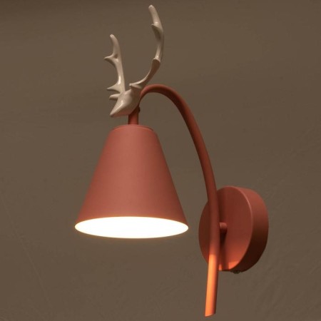 Sconces "Deer" 1khe27 40w pink 22x12x34.5 cm-2
