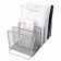 Horizontal Brauberg "Germanium" paper tray, 5 sections, metal, silver 237969