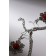 Set 2 objects: earrings, necklace "India", color in black silver, 32 cm
