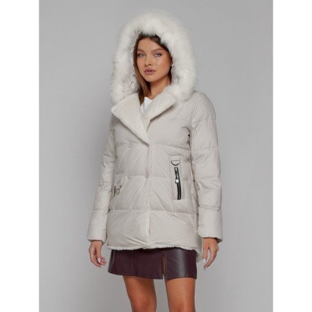 Winter jacket, size 42, beige color-6