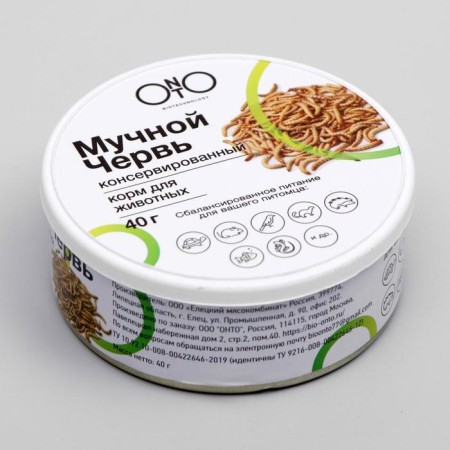 Canned food for animals, flour worm, 40 g
