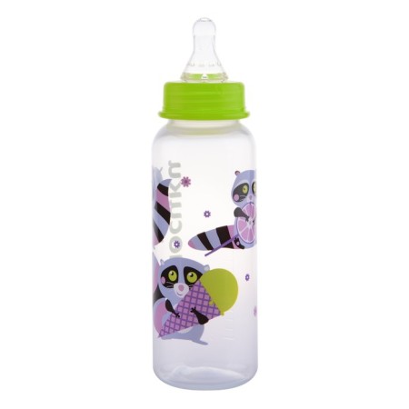 A bottle with a lid and silicone nipple, 250 ml, color mix-8