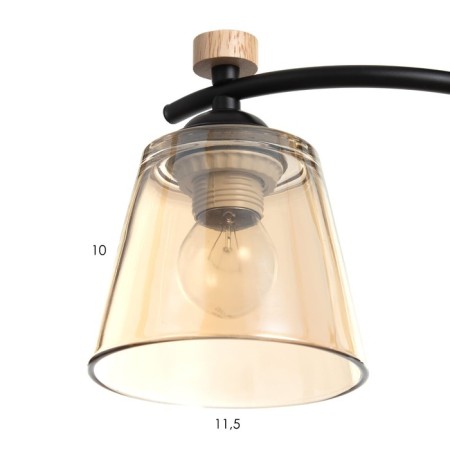 Alatei chandelier 5he27 40w is black 58x58x27 cm Bayerlux-5
