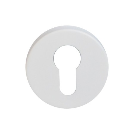 Decorative overlay Standard 0200 White Inox, for a cylinder mechanism, white