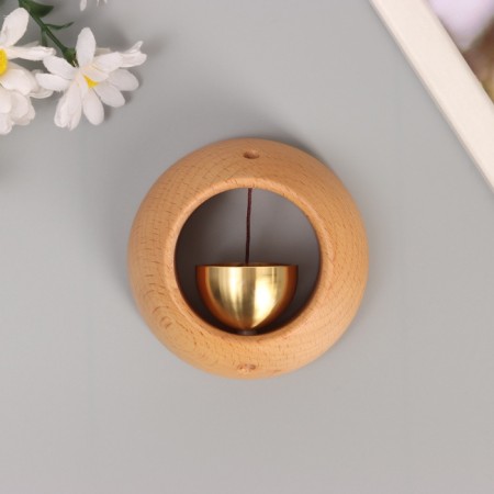 Magnetic beech bell "Round" 7.5x7.5x3 cm-3