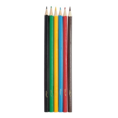 Pencils 6 flowers "princess", wooden, hexagonal-1