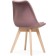 Wooden stool Bonuss array of beech/velor, natural/Light Purple 50x56x84 cm