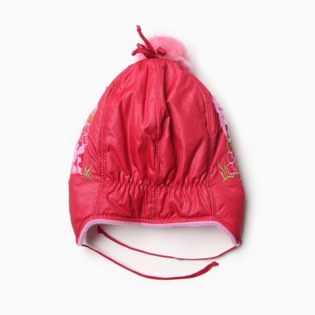 Liana hat for girls, dark pink/pink color, size 46-3