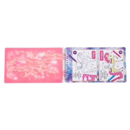 A book with stickers and stencils "Designer's album. Magic unicorns "-1