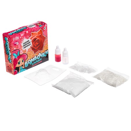 Set for creativity. Do -it -yourself bombs for baths "Beautiful rose"-1