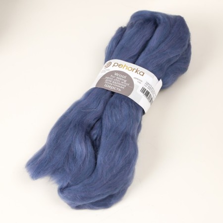 Fasting wool 100% half -toned wool 50g (255 jeans)-1