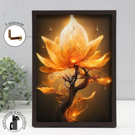 Open "Flower" Key of 5 hooks, 23x32 cm