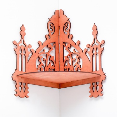 Decorative shelf, red tree, 24.5x18.5x31.5 cm-2