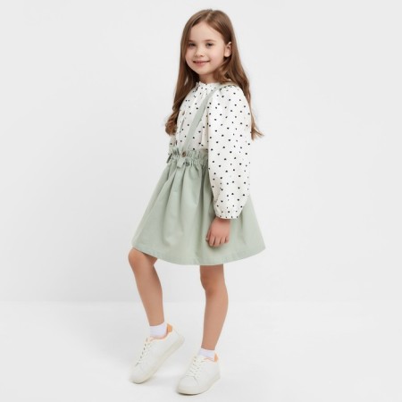 Skirt for Minaku Girls Color light green, height 98 cm-4