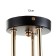 Svetogor chandelier "Love" 3x60W E27 Black/gold 50x50x23cm
