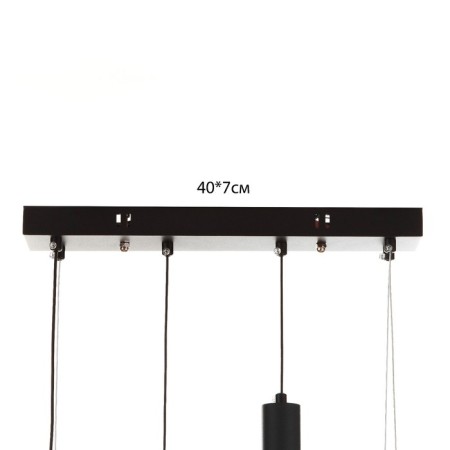 Bayerlux "Fani" chandelier 1+2LED 50W 3 Black modes 25x58x15-85 cm-6