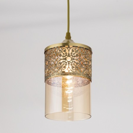 Suspended lamp Citilux "Emir" CL467013, 11.5x1.5x28 cm, 1x75W, e27, brown color-2