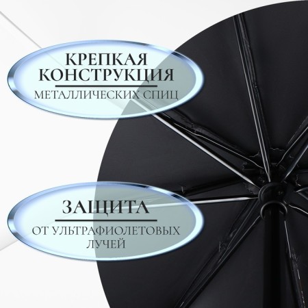 Mechanical “violets” umbrella, eonge, 4 additions, 8 knitting needles, r = 49 cm, color mix-3