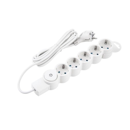 Network filter, 5 nests, 3m, s/h, with curtains, with an off, 2200W, 10A, Bel, 32576 5, Duwi-1