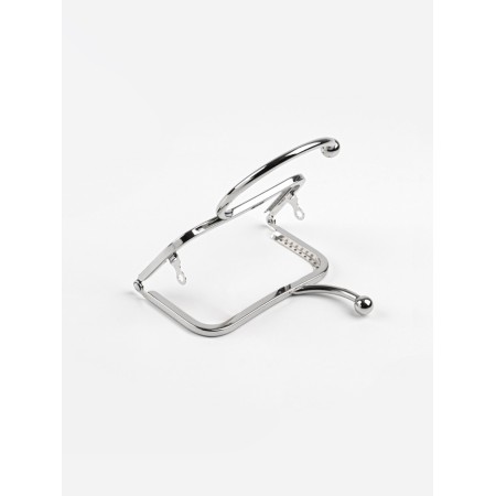 Farmire is sewn, 12.5 × 7.5 cm, with a handle d = 7.5 × 9 cm, silver color-1