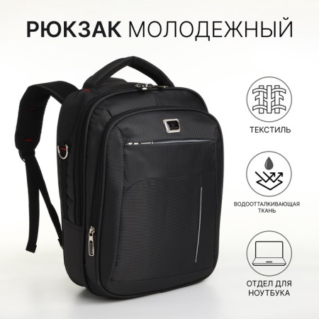 Backpack - male bag, textile color gray