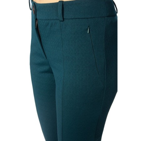Female trousers, size 42, green color-2
