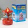 Souvenir Plastic Mechanical "Carousel - Horses" Red 10.5x10.5x17.5 cm