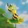 Plug "bee on a leaf", length 60cm